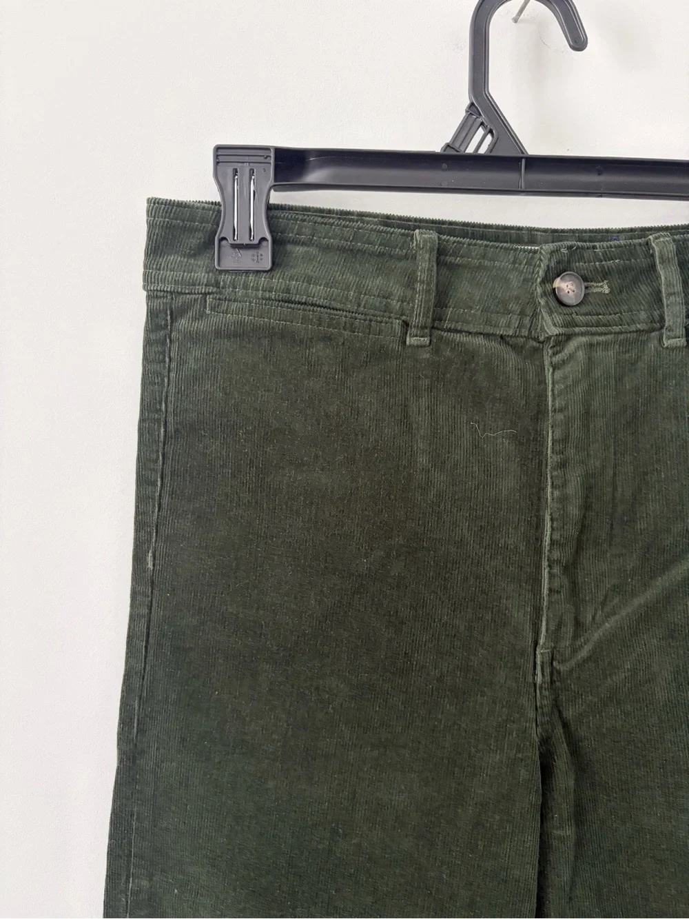 Everlane The Relaxed Wide Leg Corduroy Casual Pants Dark Green 8